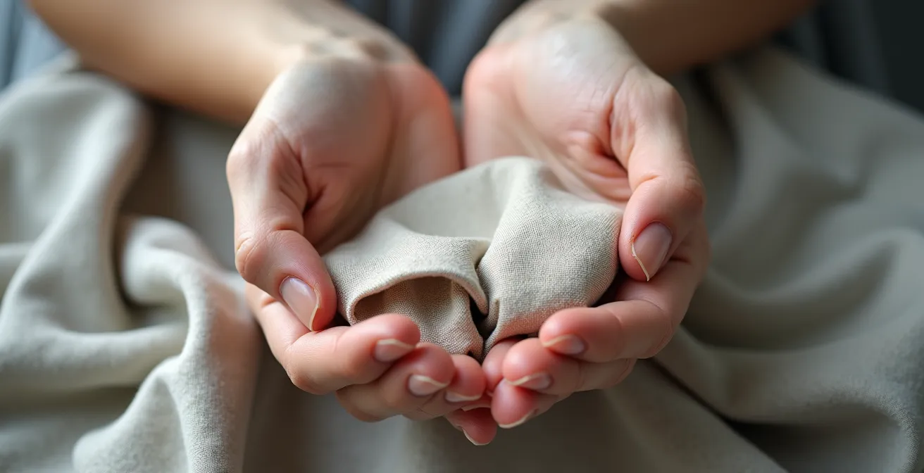 Vue microscopique comparative de fibres de coton naturelles et de polyester synthétique