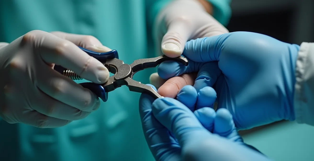 Démonstration de la technique de l'étau pour briser une bague en tungstène en toute sécurité